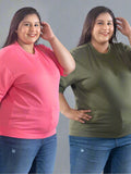 Streetwear cotton tees for plus size women
