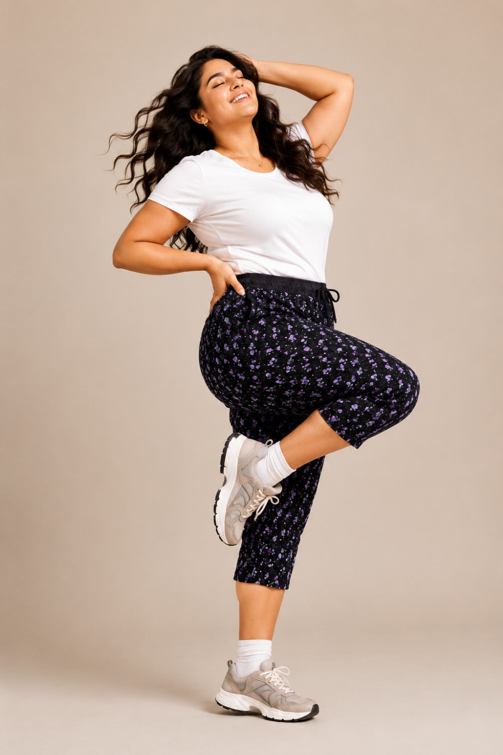 Plus Size Capri For Women - 3/4 Printed Pyjama (3X-7XL)