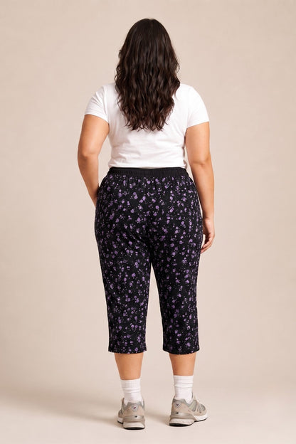 Plus Size Capri For Women - 3/4 Printed Pyjama (3X-7XL)