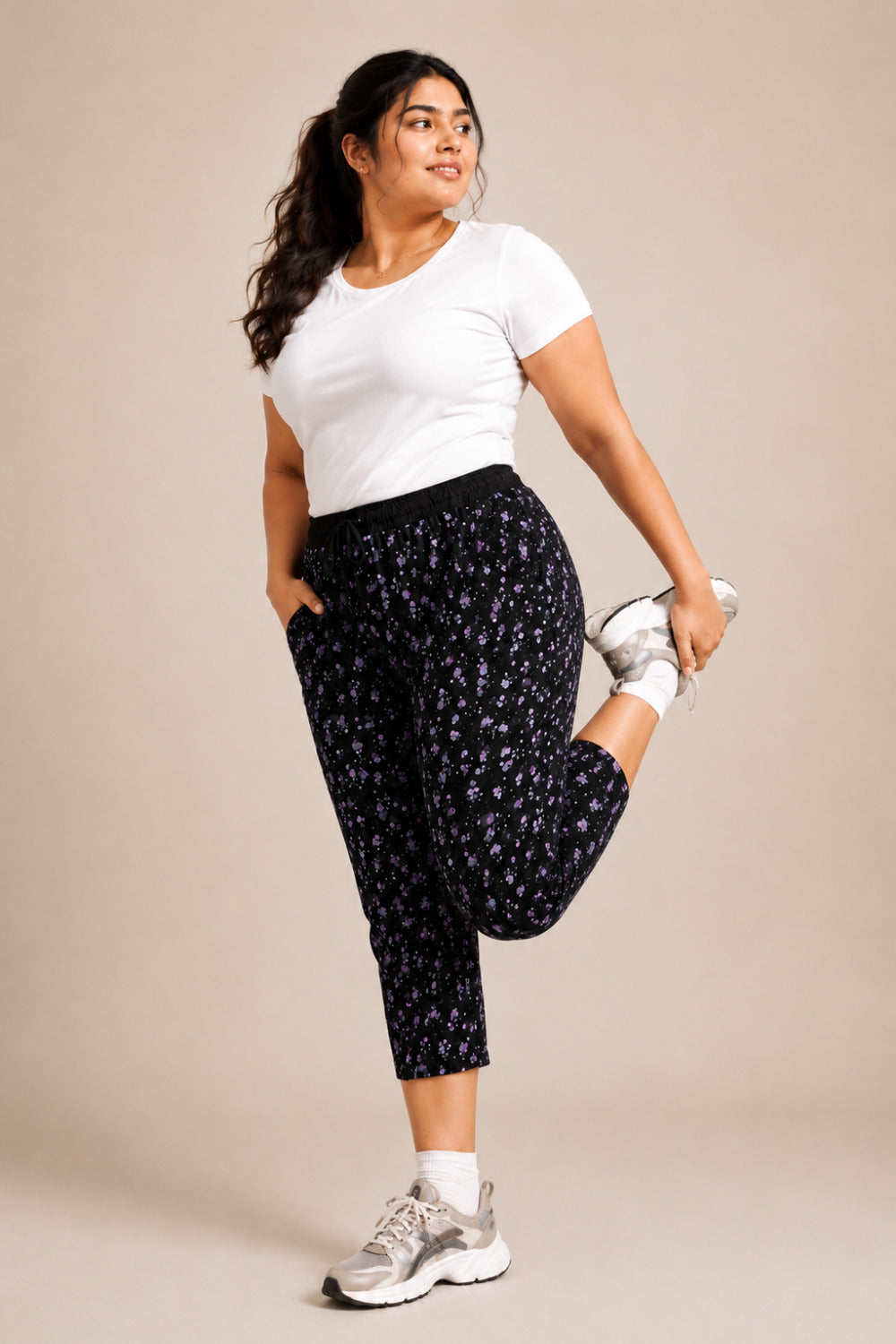 Plus Size Capri For Women - 3/4 Printed Pyjama (3X-7XL)