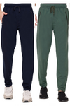 Jinxer Cotton  Pants For Men With Zipper Pockets -Combo Pack Of 2