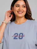 Cupid Woman Basic Printed Cotton Tees In Plus Sizes
