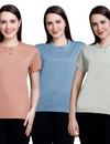 Cool & Casual Basic T-Shirts For Women ( Combo of Three)
