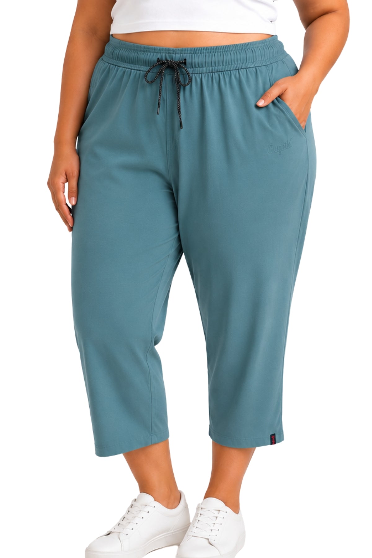 Cotton Capris For Women - Half Capri Pants - Sage