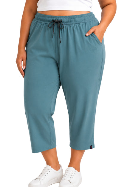 Cotton Capris For Women - Half Capri Pants - Sage