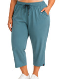 Cotton Capris For Women - Half Capri Pants - Sage
