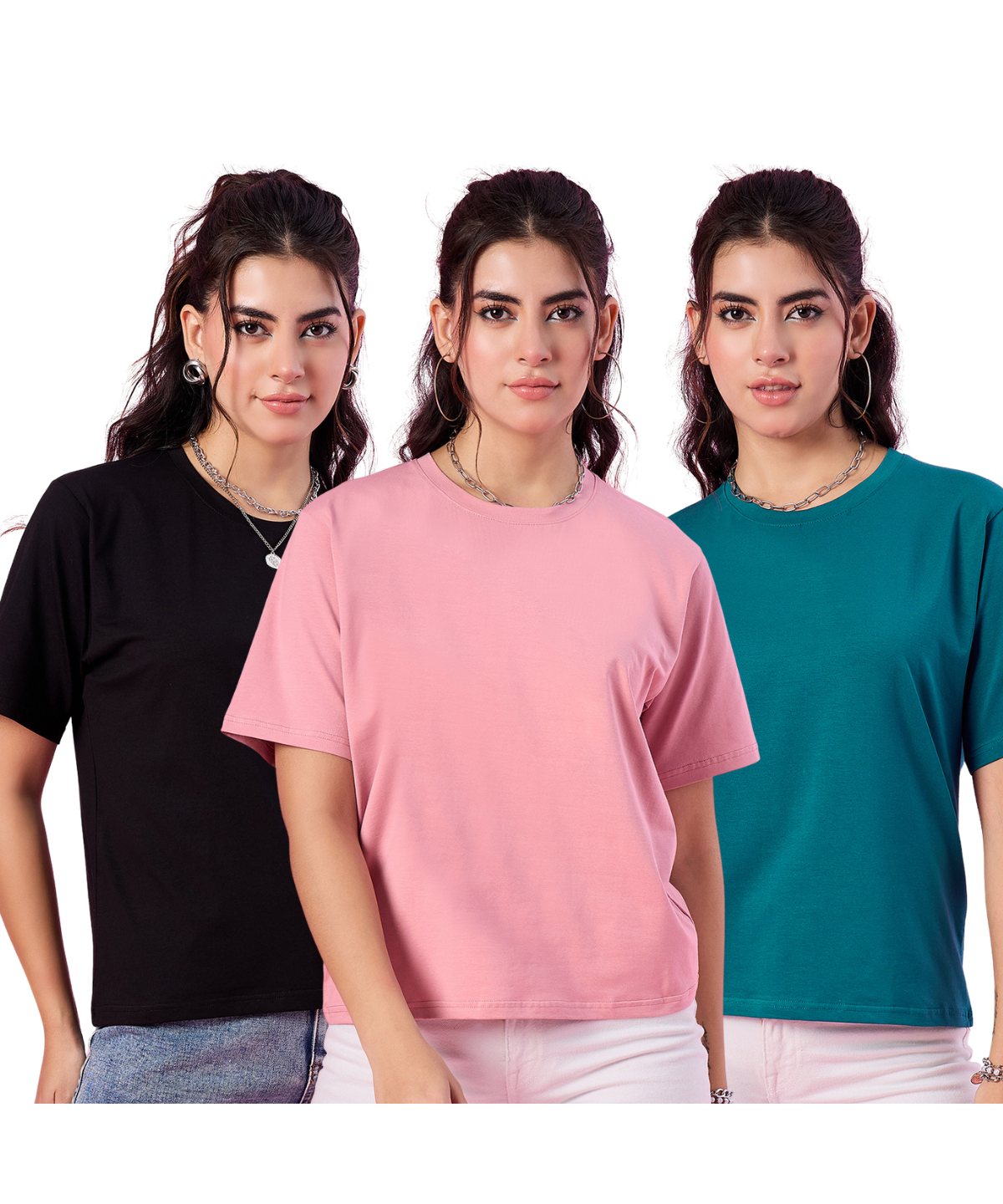 Buy Oversized T-shirts For Women (Pack of 3) Online In India