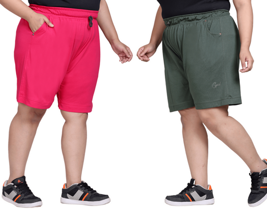 Comfortable Shorts For Women (Plain Bermuda -Pack of 2) Online In India