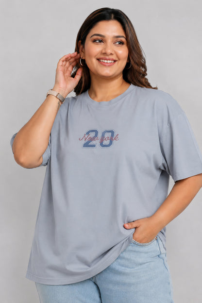 Cupid Woman Basic Printed Cotton Tees In Plus Sizes
