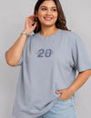 Cupid Woman Basic Printed Cotton Tees In Plus Sizes