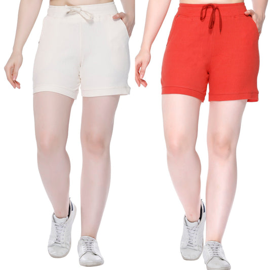 Comfortable Plain Bermuda Shorts For Women (Pack of 3) Online In India