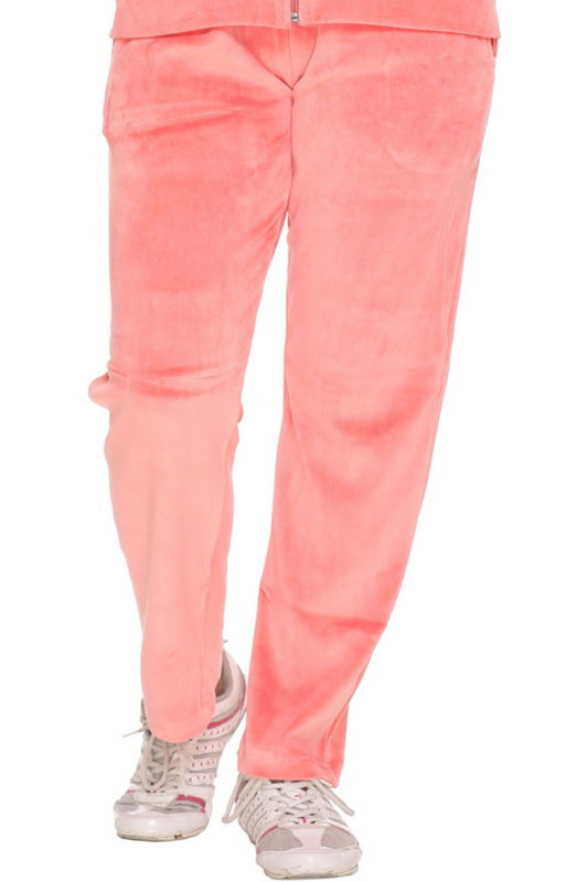 Winter Cotton Velvet Pyjamas For Women -Blush Pink
