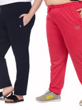 Stylish Plus Size Cotton Track Pants For Women (Pack of 2) Online In India