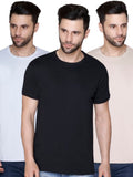 Men's Round Neck Interlock Canvas Cotton T-Shirts