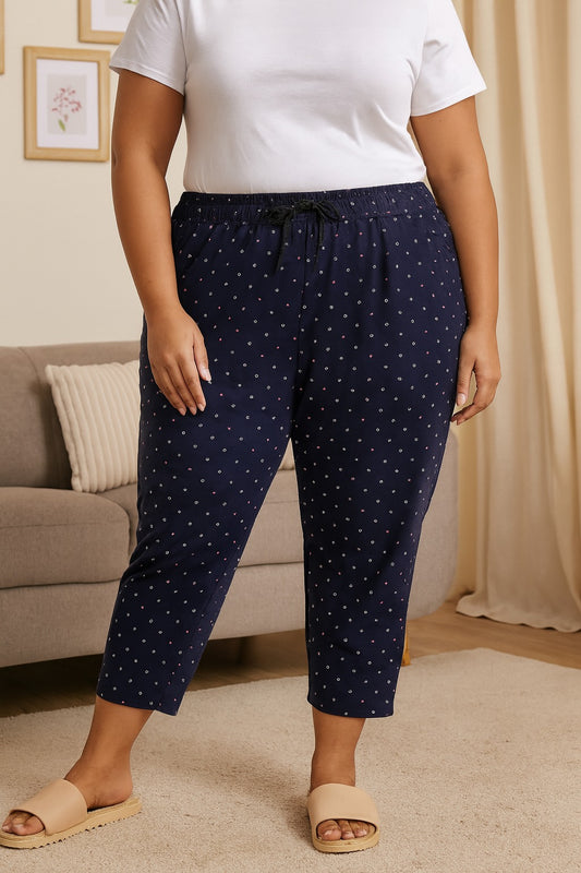 Plus Size Capri For Women - 3/4 Printed Capri (3X-7XL)