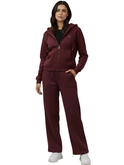 Winters Ultra Warm Fleece Tracksuit Set - Cherry Blossom