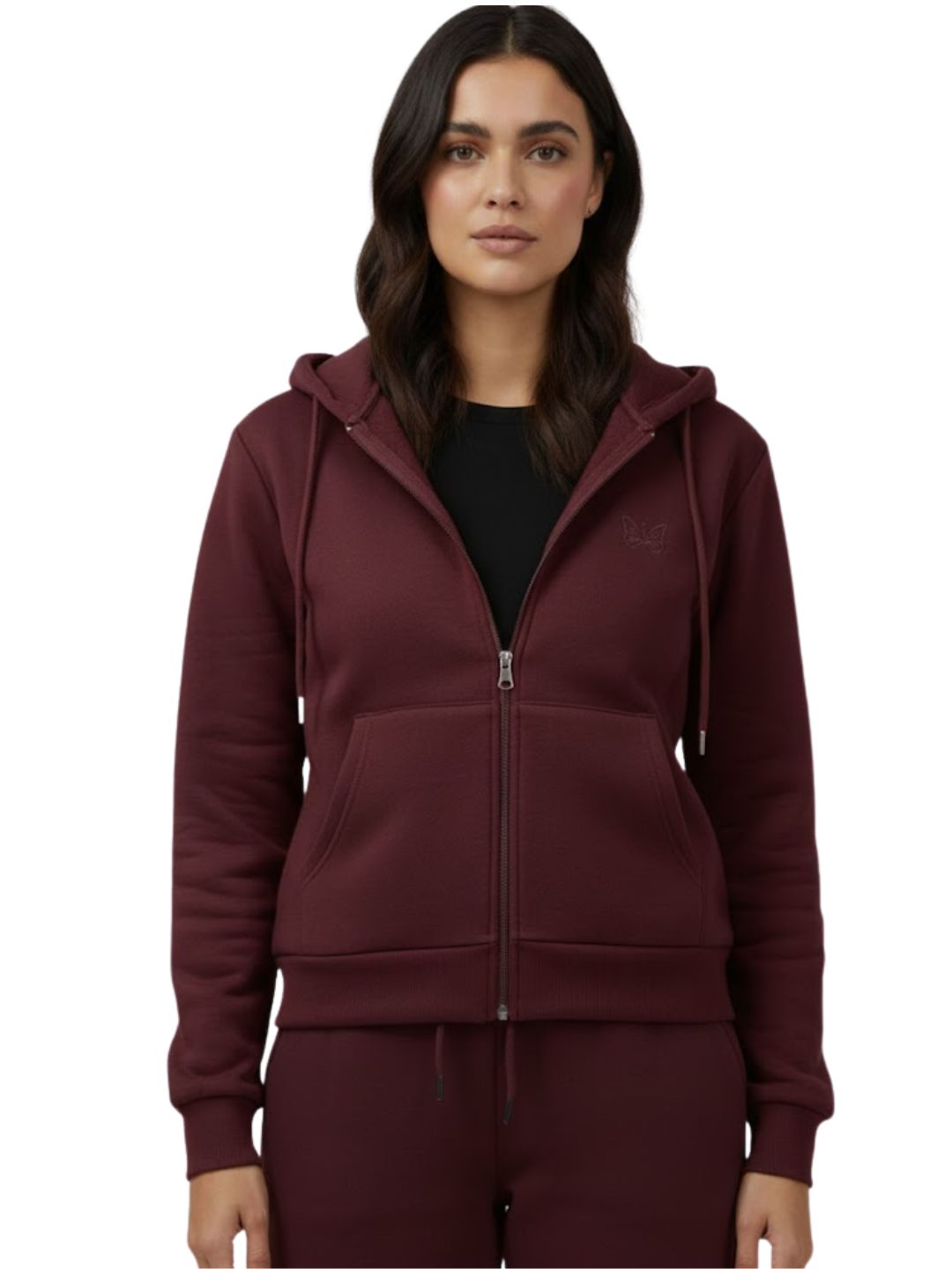 Winters Ultra Warm Fleece Tracksuit Set - Cherry Blossom