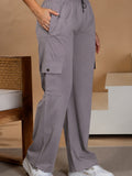 Women Smart Straight Fit Easy Wash Cargo Pants-