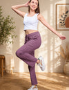 Women's High Rise Waffle Knit Track Pants-Primrose