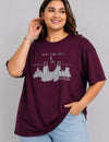 Cupid Woman Basic Printed Cotton Tees In Plus Sizes