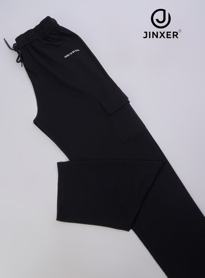 Men's Cotton Cargo Lower – Stretchable Regular Fit with Elastic Waist & Cargo Pockets