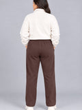 Winter Wear Cozy Fleece Track Pants - Dark Brown