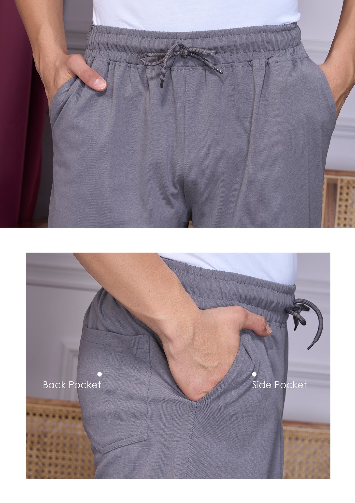Men's Striped Straight Fit Cotton Pajamas