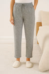 Cotton Printed All Day Night Pants For Women - Grey