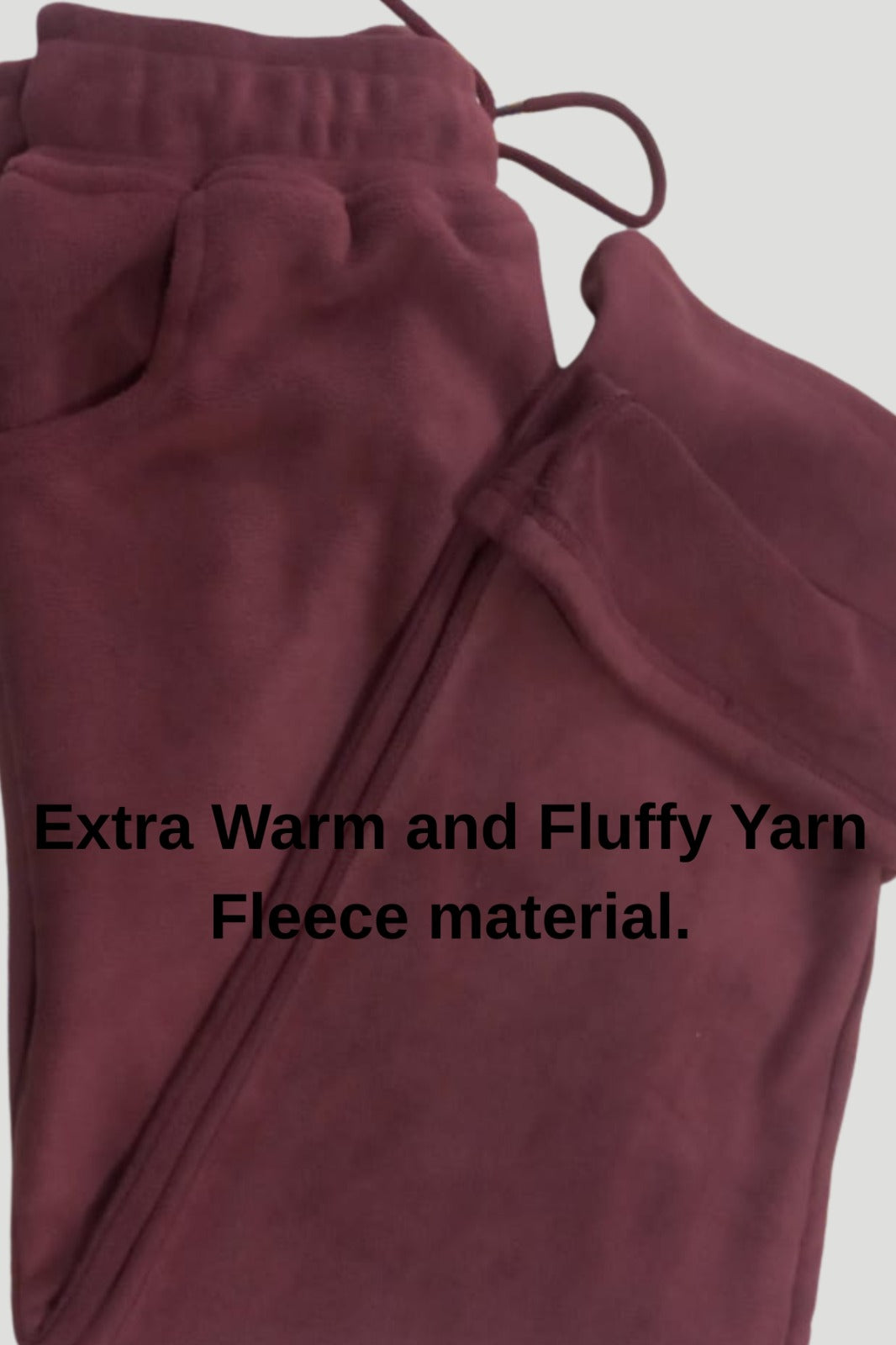 Cupid Warm Fleece Straight Pants-Winter Wear