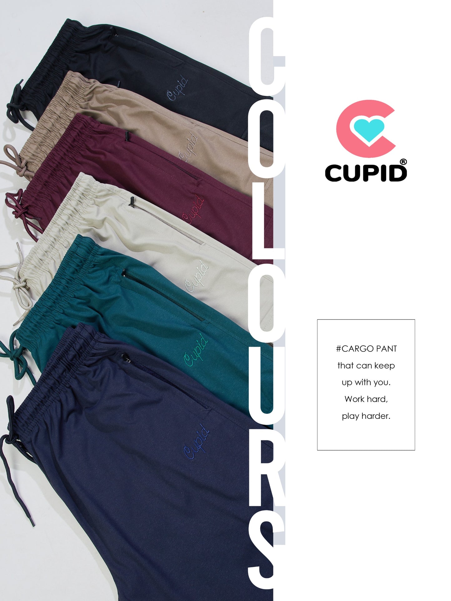 Women Smart Straight  Fit Easy Wash Cargo Pants- Navy