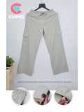 Women Smart Straight Fit Easy Wash Cargo Pants- Oak Grey
