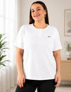 Cool & Casual Basic T-Shirt For Women -White (Available  In Plus Sizes)