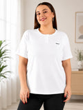 Cool & Casual Basic T-Shirt For Women -White (Available  In Plus Sizes)