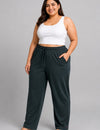 Women Trackpants With One Side Zip Pocket- Bottle Green