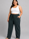 Women Trackpants With One Side Zip Pocket- Bottle Green
