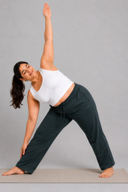Women Trackpants With One Side Zip Pocket- Bottle Green