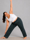 Women Trackpants With One Side Zip Pocket- Bottle Green