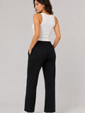Cotton Regular Fit Lounge Pants For Women - Black