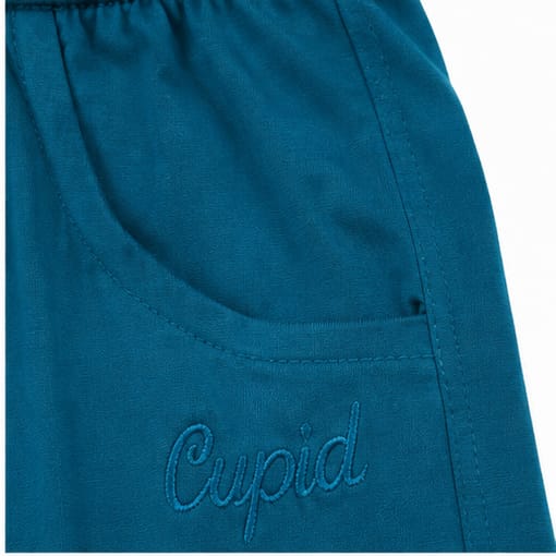 Cotton Capris For Women - Half Capri Pants - Teal Blue