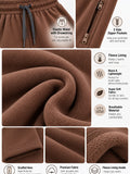 Winter Wear Cozy Fleece Track Pants - Dark Brown