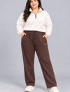 Winter Wear Cozy Fleece Track Pants - Dark Brown