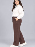 Winter Wear Cozy Fleece Track Pants - Dark Brown