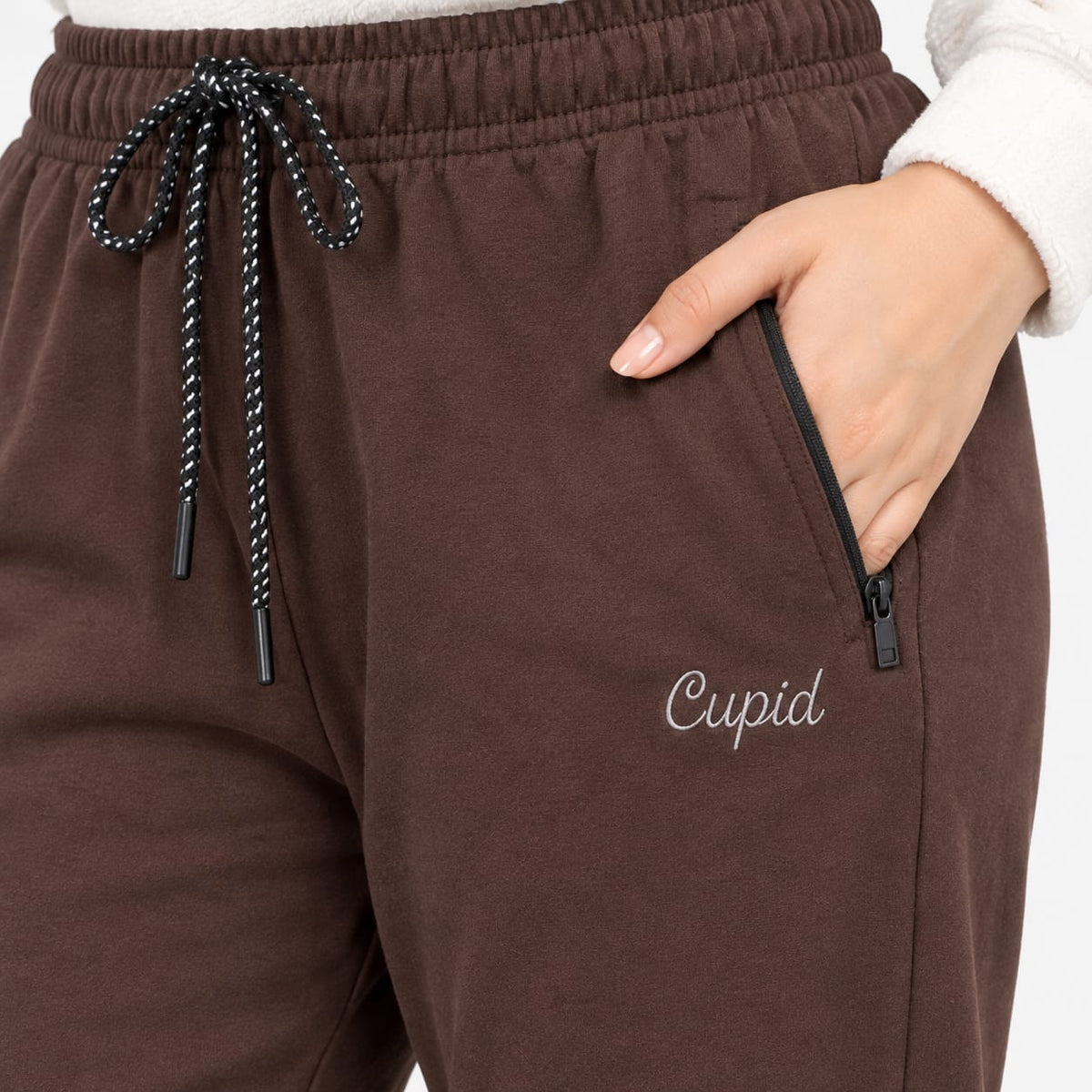 Winter Wear Cozy Fleece Track Pants - Dark Brown