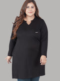 Shop Black Long Top For Gym Wear

