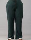 High Rise Cotton Straight Fit Trackpants (Available in Plus Size)