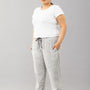 Cotton Printed Night Pants For Women - Grey