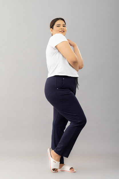 Buy Black Cotton Track Pants For Women At best Price