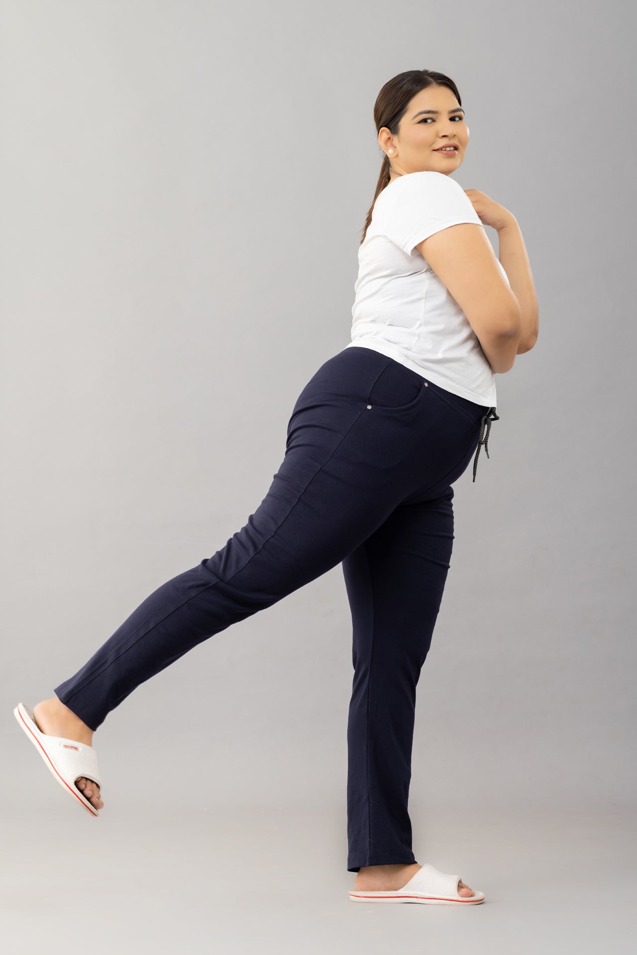 Buy Black Cotton Track Pants For Women At best Price