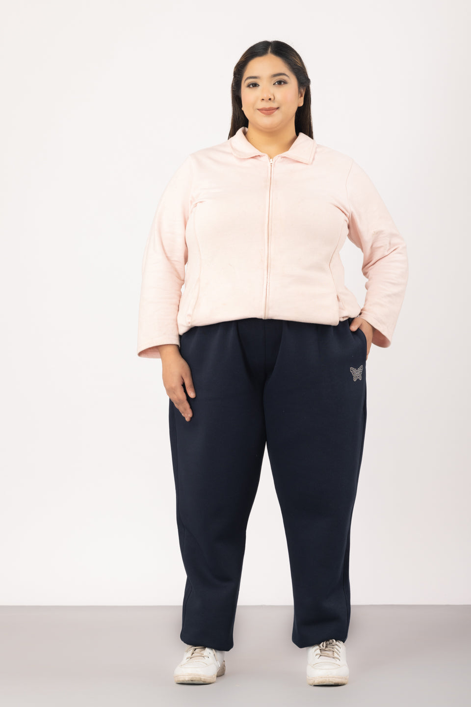Buy Winter Cotton Fleece Printed Blue Track pants for Women In Plus Size  online at best Prices by Cupidclothings – Cupid Clothings