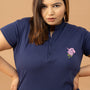 Women Mandarin Collar Cotton Long Top- Imperial